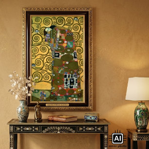 Erfüllung alias The Embrace von Gustav Klimt Poster