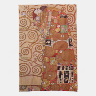 Erfüllung von Gustav Klimt, Vintage Art Nouveau Geschirrtuch