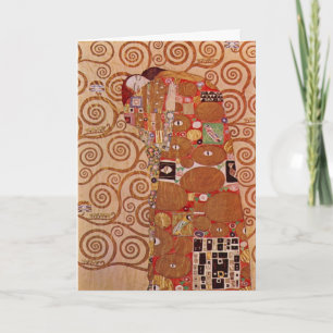 Erfüllung von Gustav Klimt, Vintage Art Nouveau Karte