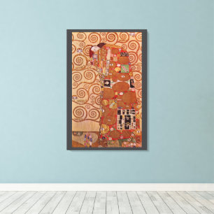 Erfüllung von Gustav Klimt, Vintage Art Nouveau Leinwanddruck