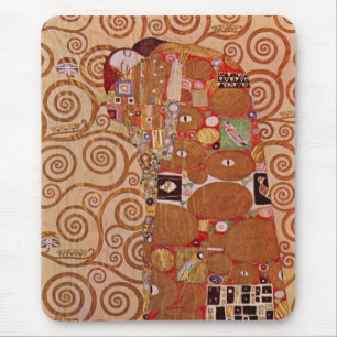 Erfüllung von Gustav Klimt, Vintage Art Nouveau Mousepad