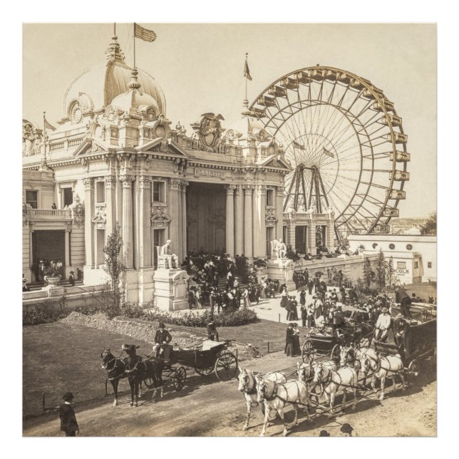 Erfunden von George Ferris Wheel Fotodruck (Vorne)