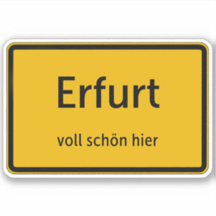 Erfurt Aufkleber Sticker Autoaufkleber