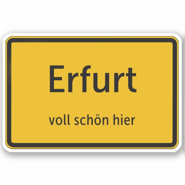 Erfurt Aufkleber Sticker Autoaufkleber (Vorderseite)