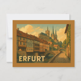 Erfurt Deutschland City Art Postkarte