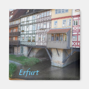 Erfurt Merchants Bridge Foto Magnet