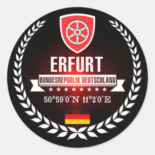 Erfurt Runder Aufkleber