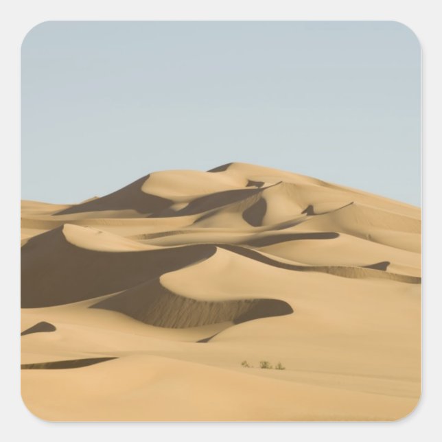 Erg Awbari, Sahara, Fezzan, Libyen. 4 Quadratischer Aufkleber (Vorderseite)