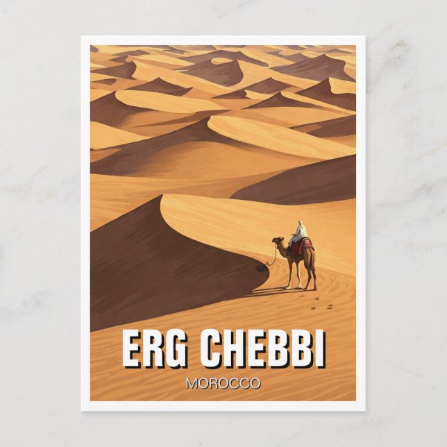 Erg Chebbi Merzouga Marokko Reise Postkarte (Vorderseite)