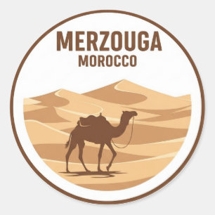Erg Chebbi Merzouga Marokko Reise Runder Aufkleber