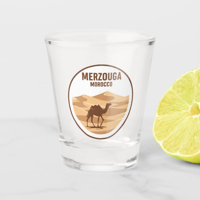 Erg Chebbi Merzouga Marokko Reise Schnapsglas (Vorderseite)