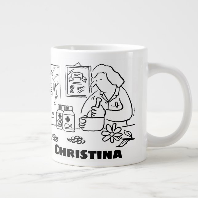 Ergänzende Medizin. Alternative Medizin Jumbo-Tasse (Rechts)