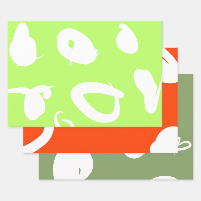 Ergänzende Set Wrapping Paper-Flachblätter Geschenkpapier Set (Set)