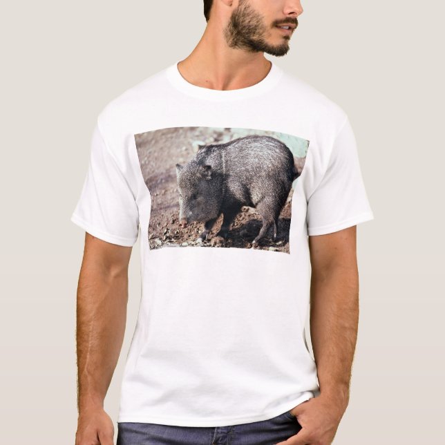 Ergatterter Peccary (javelina) T-Shirt (Vorderseite)
