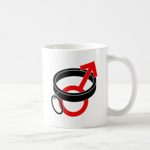 Ergattertes männliches Symbol Tasse