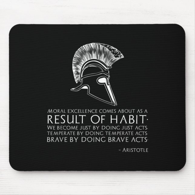 Ergebnis der Gewohnheit - antike griechische Philo Mousepad (Vorne)