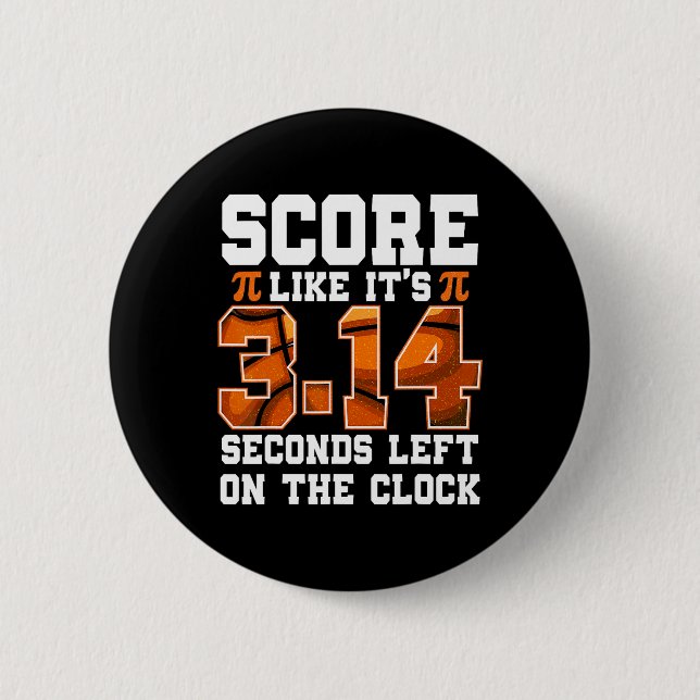 Ergebnis wie 3.14 Links Pi-Day-Lehrer Basketba Button (Vorderseite)