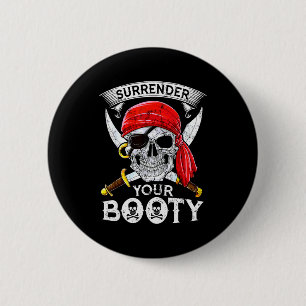 Ergib deine Beute Rate Totenkopf Lustiger Jolly Ro Button