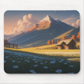 Ergonomic Mountain Landscape Mouse Pad with Wrist Mousepad