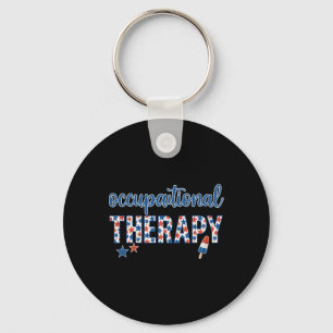 Ergotherapie 4. Juli Patriotischer OT Rot Schlüsselanhänger