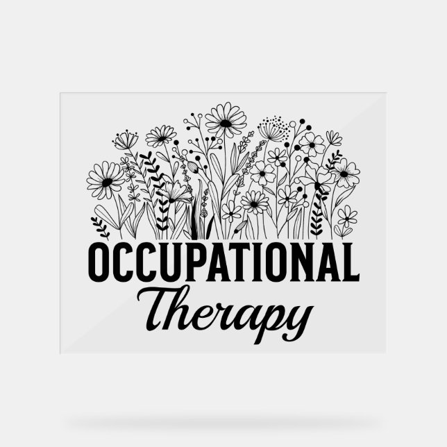 Ergotherapie Florale Ergotherapie OT Acrylschild (Vorderseite)