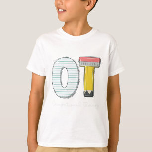 Ergotherapie für Kinder, süßer Bleistift zurück zu T-Shirt