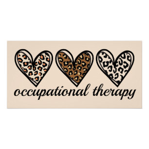 Ergotherapie Gepard-Druck Herz Poster