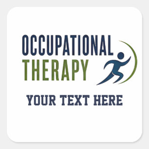 Ergotherapie Gesundheitswesen Quadratischer Aufkleber