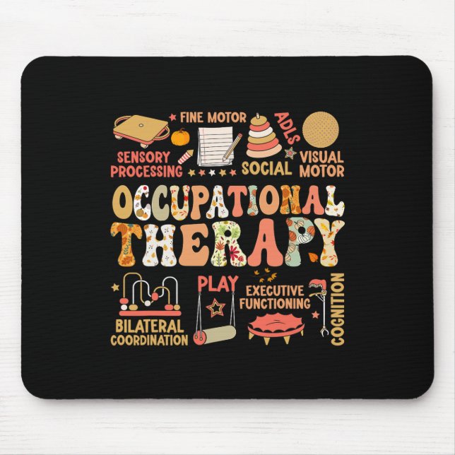 Ergotherapie Herbst Ot Retro Erntedankfest Mousepad (Vorne)