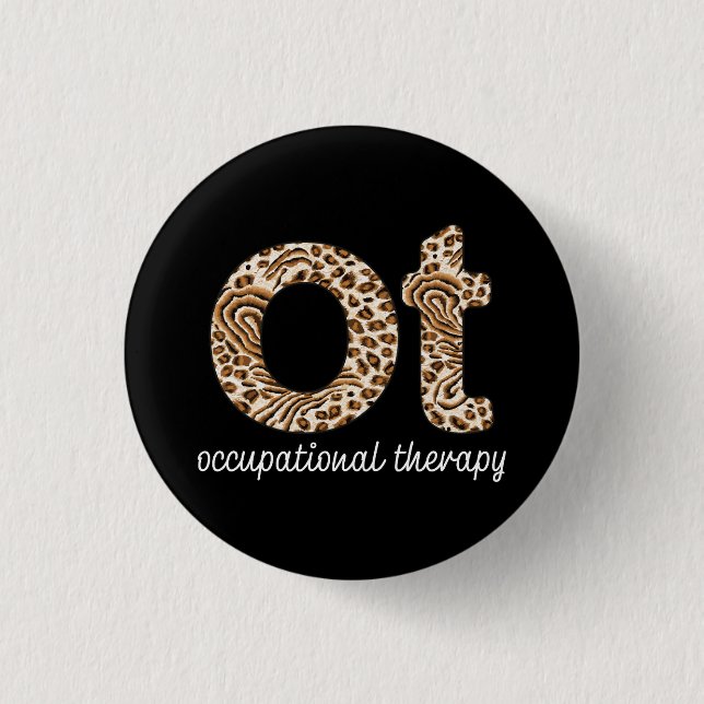 Ergotherapie OT Gepard-Druck Button (Vorderseite)