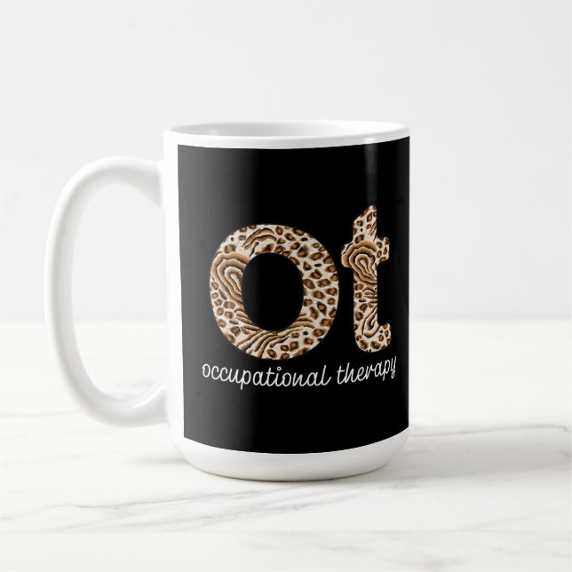 Ergotherapie OT Gepard-Druck Kaffeetasse (Links)