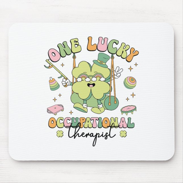 Ergotherapie Ot Patricks Day Ergotherapie  Mousepad (Vorne)