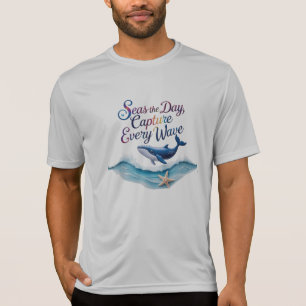 Ergreife den Tag – Whale Wave Active Tee Sportli