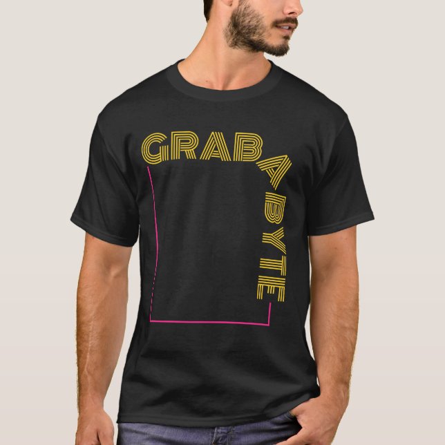 ERGREIFE EIN BYTE - PROGRAMMIERWITZ T-Shirt (Vorderseite)