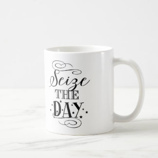 Ergreifen Sie den Tag - Typografie-Kaffee-Tasse Tasse