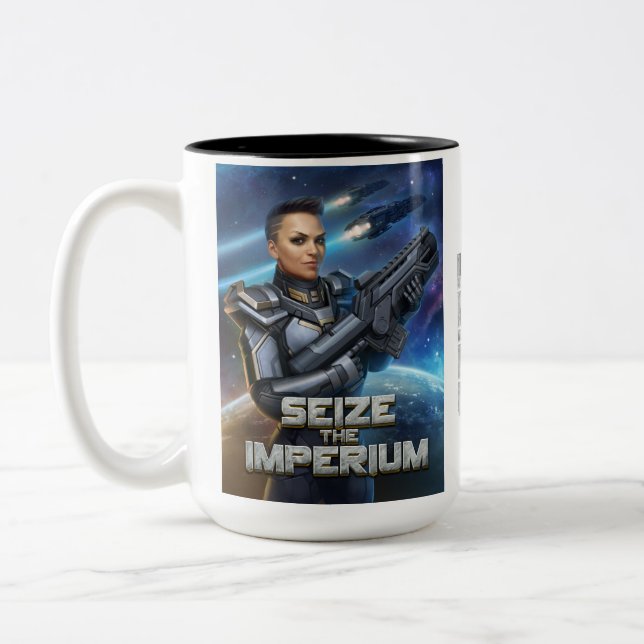 Ergreifen Sie die Imperium-Tasse Zweifarbige Tasse (Links)