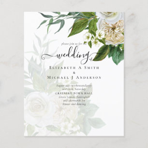 Erhabene Hochzeitssuite - Weiße Rosen Flyer