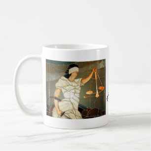 Erhabene Lady Justice im Buntglasdesign Tasse