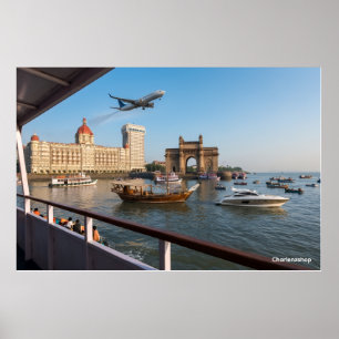 Erhabenes Mumbai: Gateway of India & Taj Palace Poster