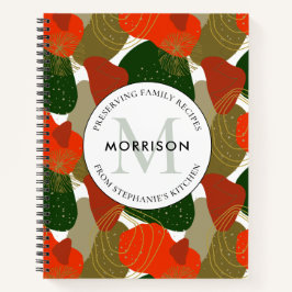 Erhalt von Familienrezepten Abstrakte Urlaubsrezep Notizbuch