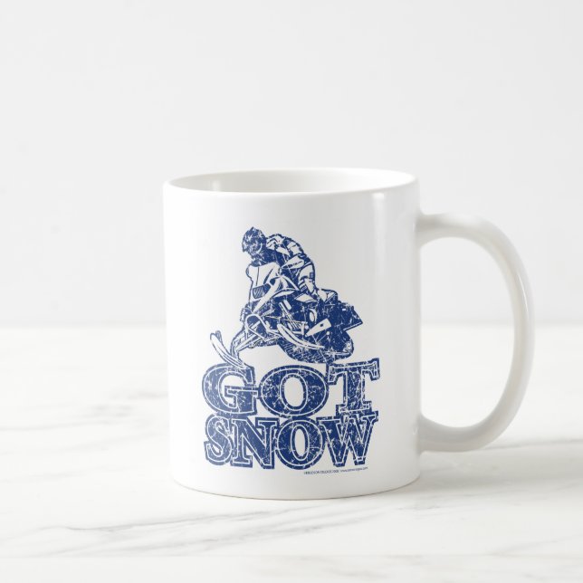 Erhalten-Schnee-Beunruhigen-Blau Tasse (Rechts)