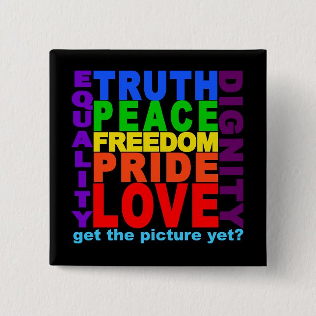 Erhalten Sie das Bild? Knopf Button (Vorderseite)