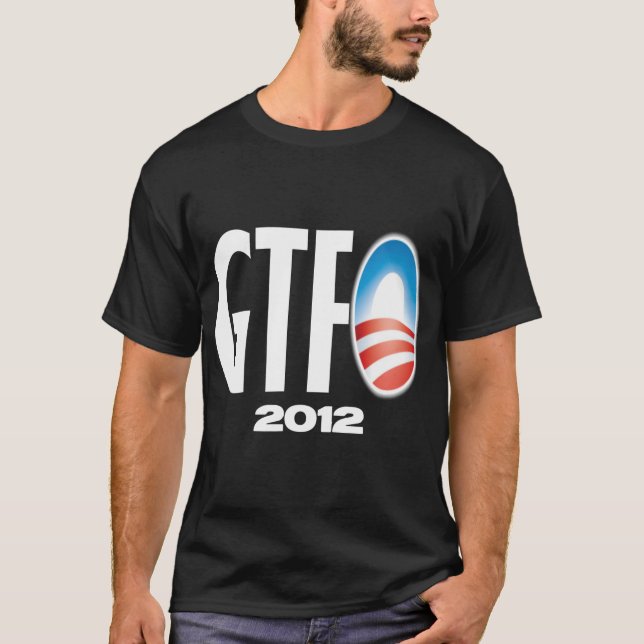 Erhalten Sie das F#@& heraus 2012 - AntiObama T-Shirt (Vorderseite)