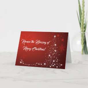 Erhalten Sie den Segen der frohen Weihnachtskarte Karte