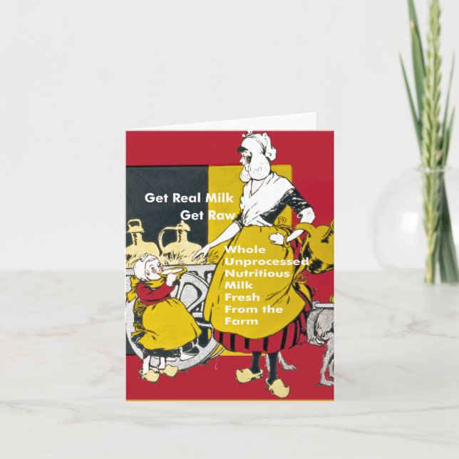 Erhalten Sie echte Milch - Holen Sie sich ein robu Dankeskarte (Vorderseite)