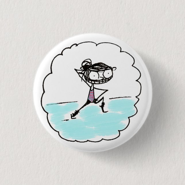 erhalten Sie es, Mädchen Button (Vorderseite)