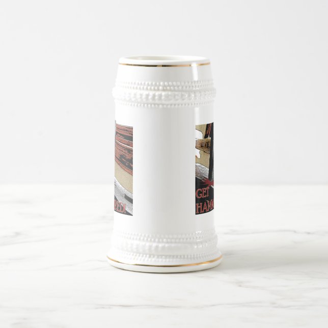 Erhalten Sie gehämmert! Bierglas (Mittel)