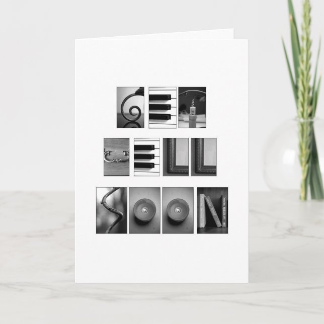 Erhalten Sie gut bald Karte (Vorderseite)