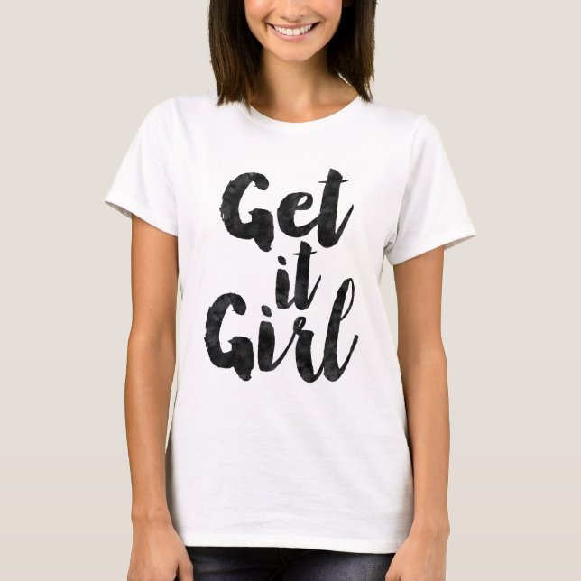 Erhalten Sie ihm Mädchen T-Shirt (Vorderseite)