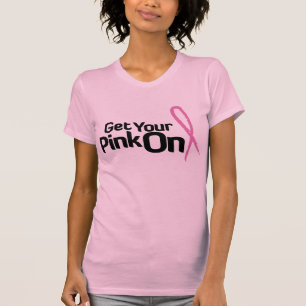 Erhalten Sie Ihr Rosa auf (Behälter-Vorder nur) T-Shirt